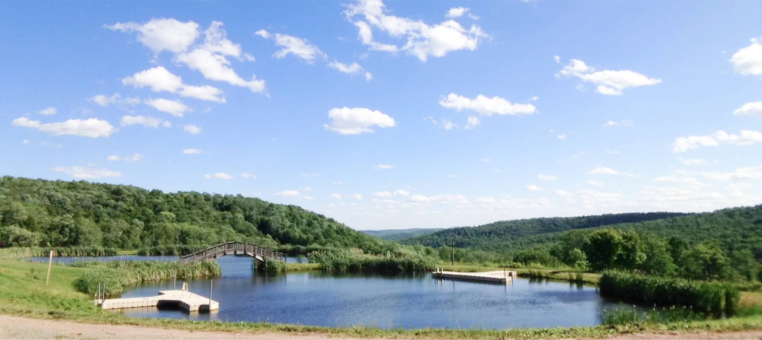 View of the lake at French Woods Sports & Arts Center