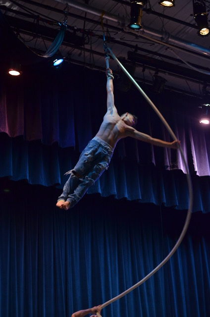 man performing in circus