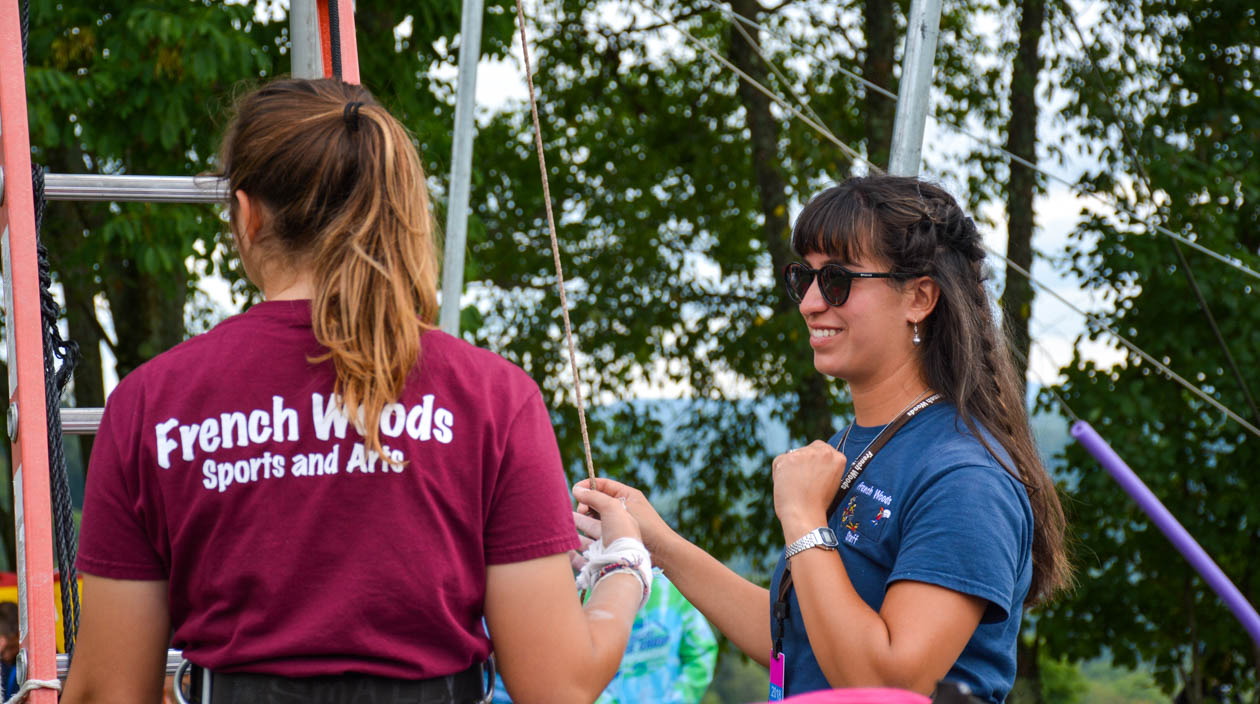 Staff member supervising the circus rig