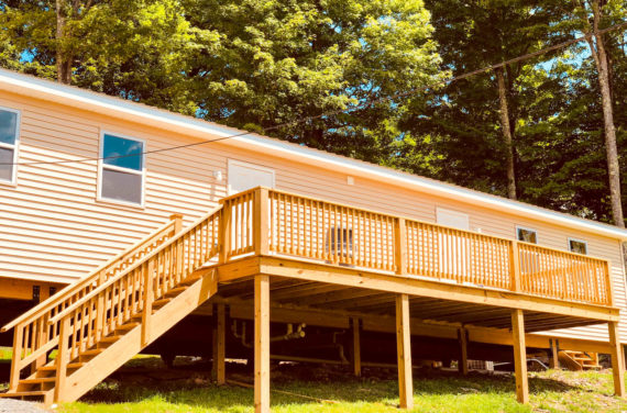 View of a cabin from the outside