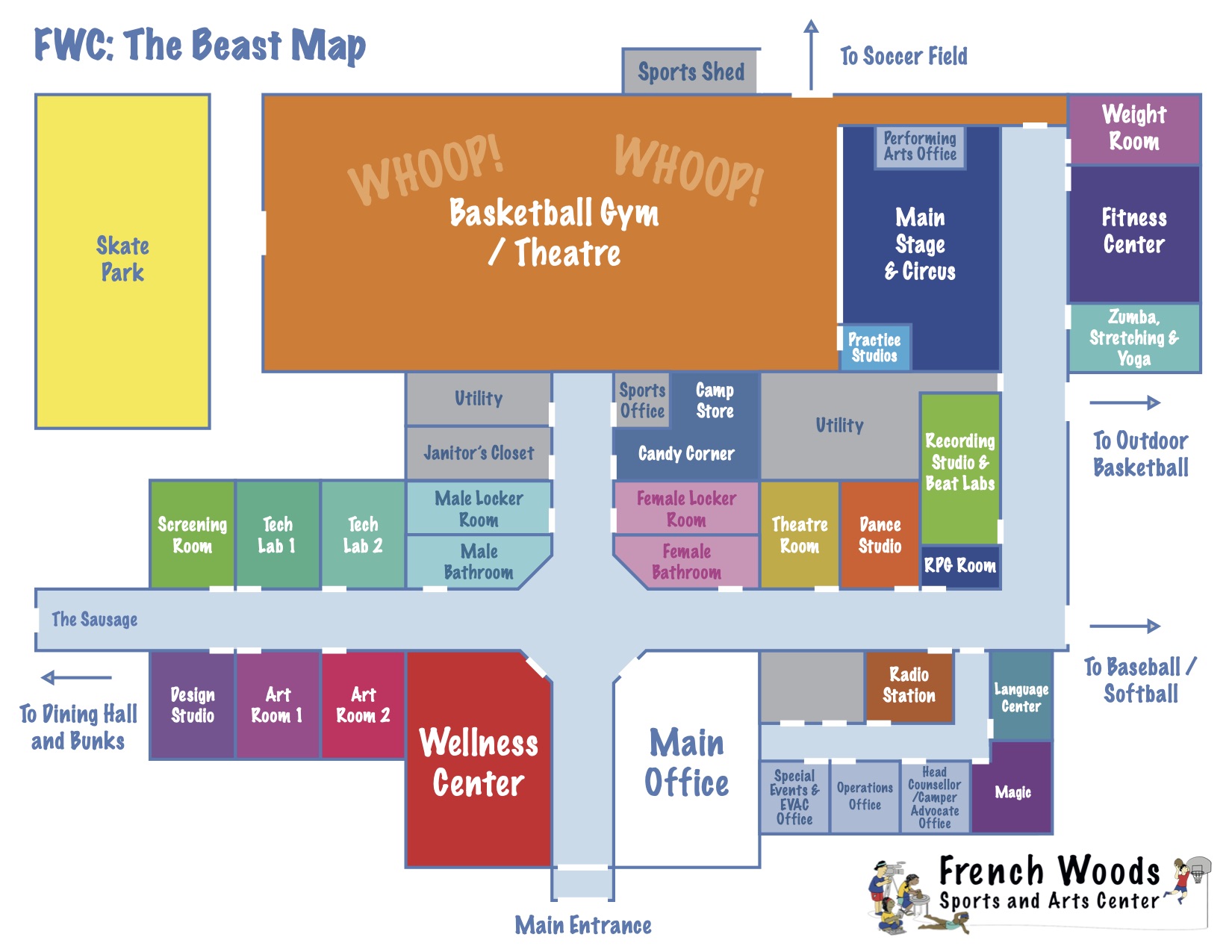 Map of The Beast building