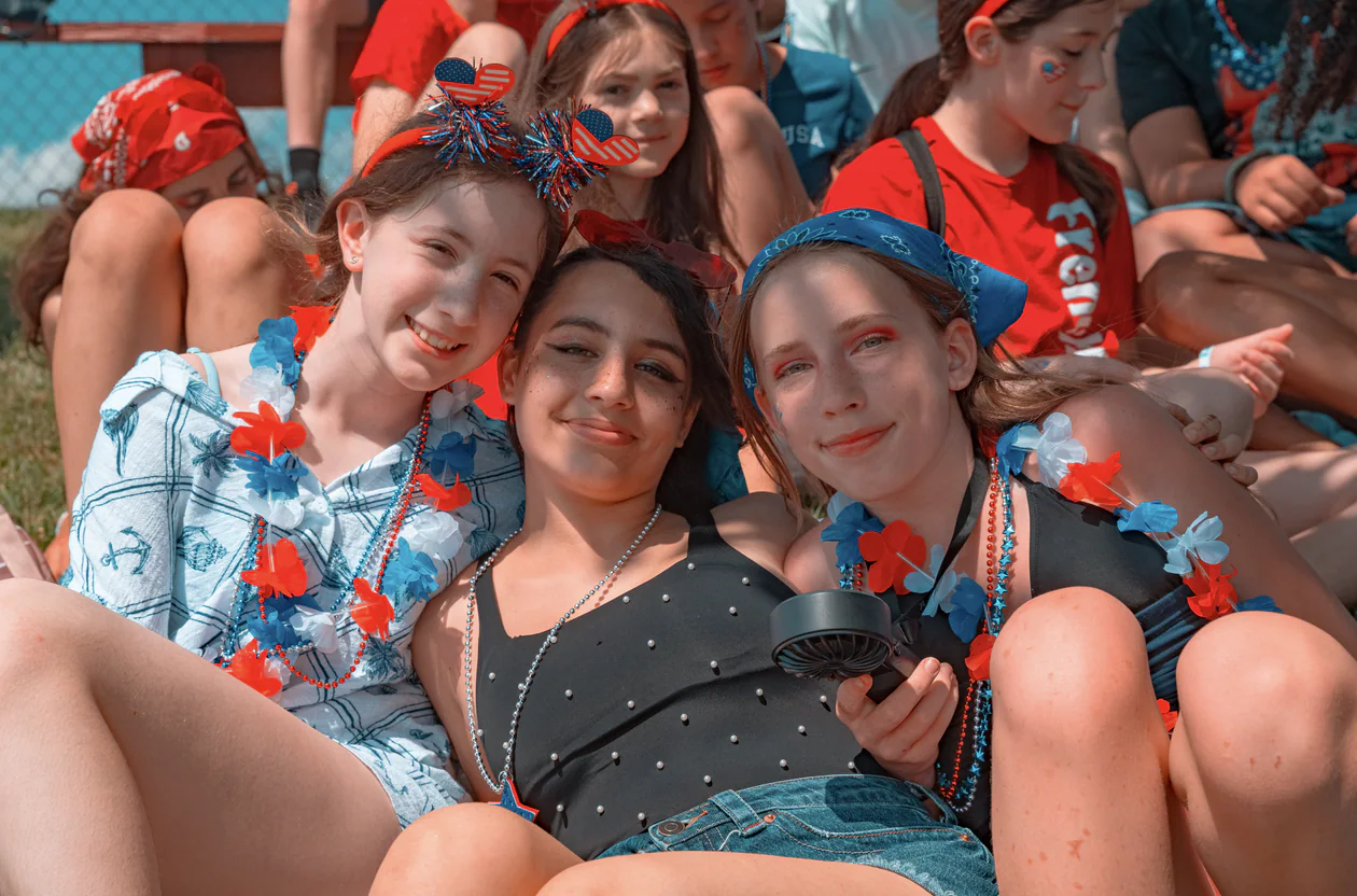 Teen campers playing baseball at New York Teen Camp