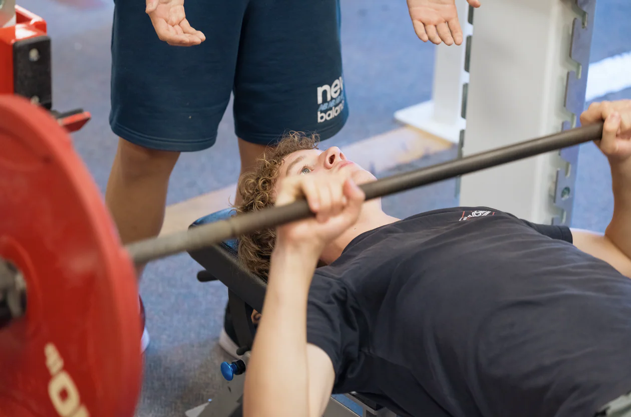 A teen camper taking part in a fitness activity at New York Teen Camp